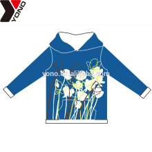 Customized plain unisex hoodies with flower